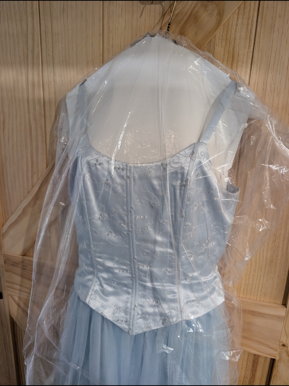 Jessica McClintock Light Blue Satin & Tulle Cinderella gown - Picture 10 of 11